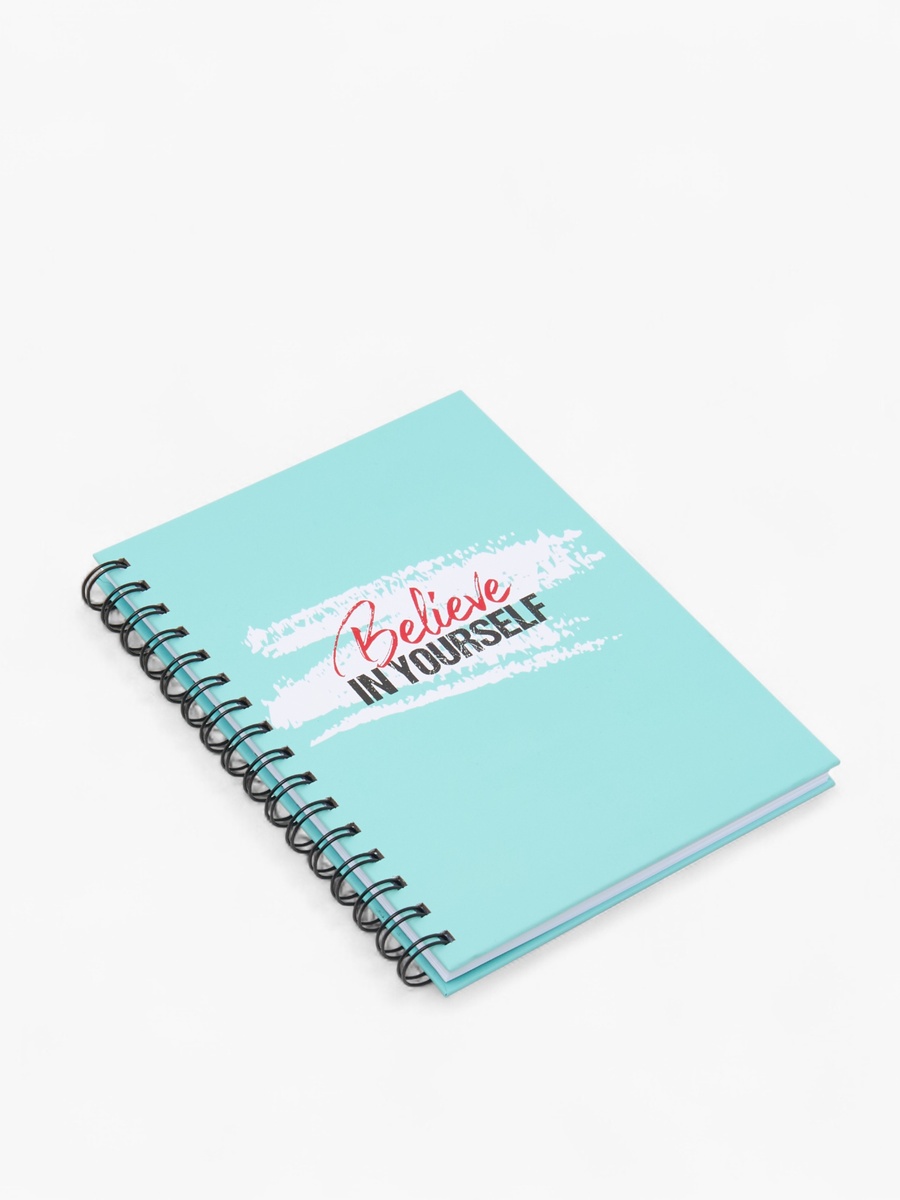 Slogan Print A5 Notebook with Spiral Binding - 80 Pages
