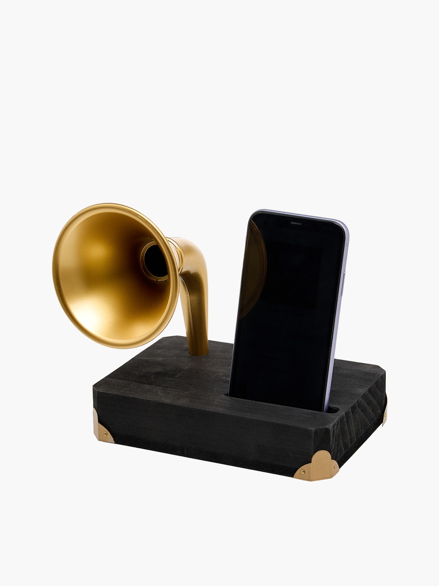 Wooden Amplifier Phone Stand