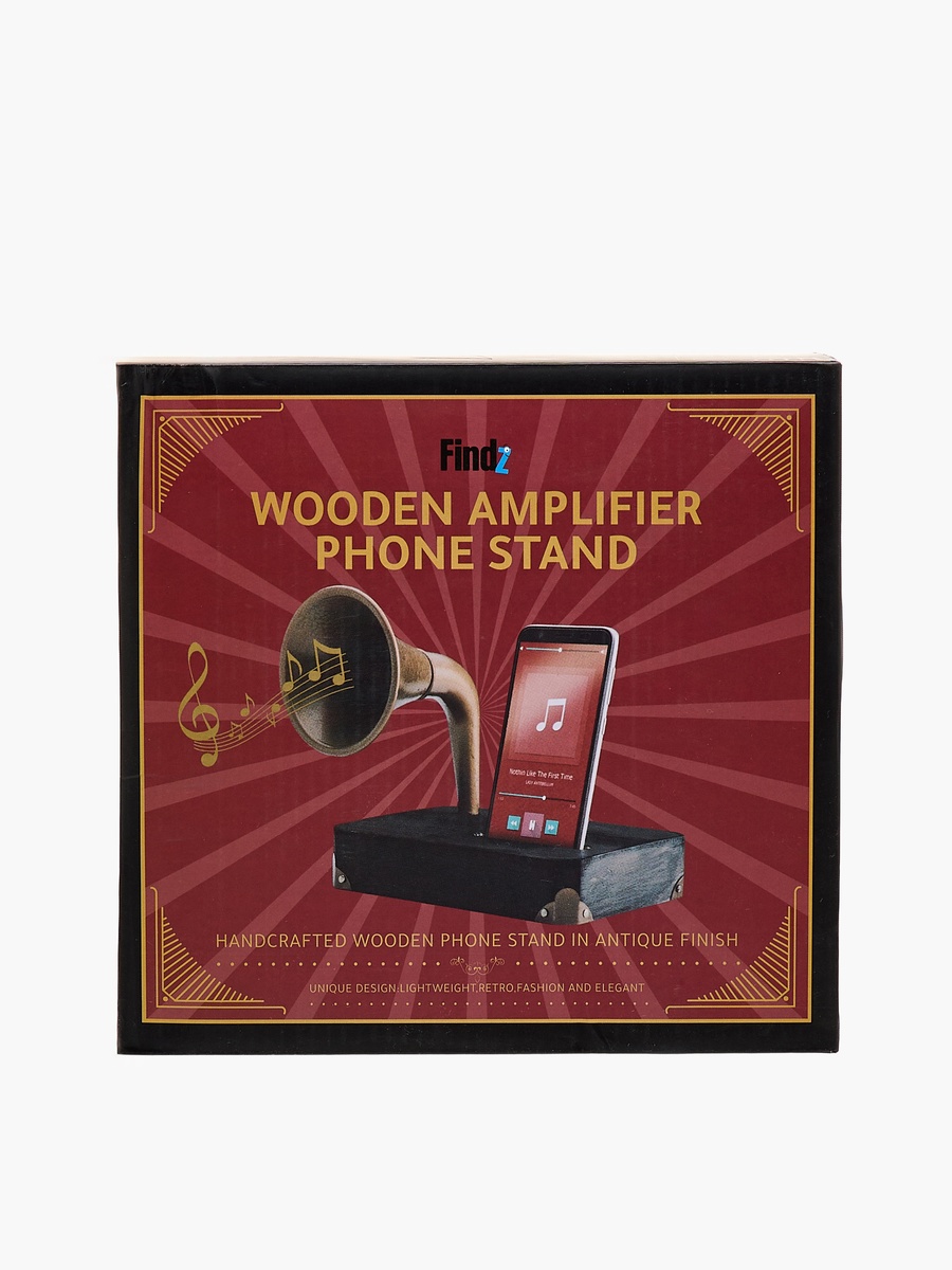 Wooden Amplifier Phone Stand