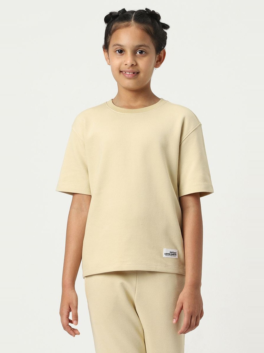 Sustainable Solid Short Sleeve Sweatshirt