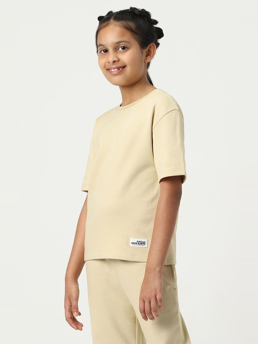 Sustainable Solid Short Sleeve Sweatshirt