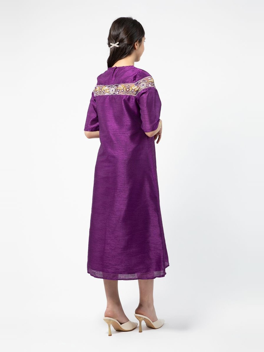 Dress with Embroidery and Sequin Detail