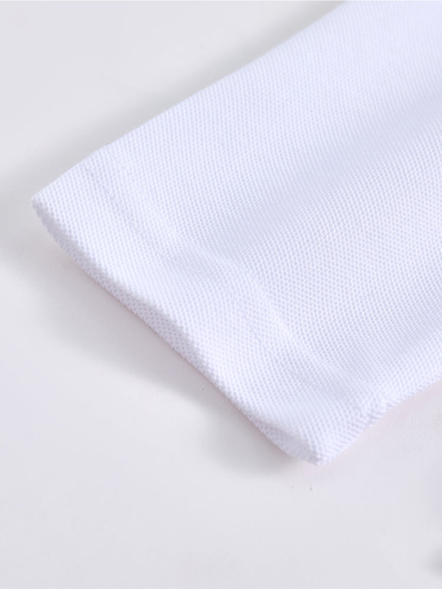Long Sleeve Polo T-Shirt with Contrast Color Line