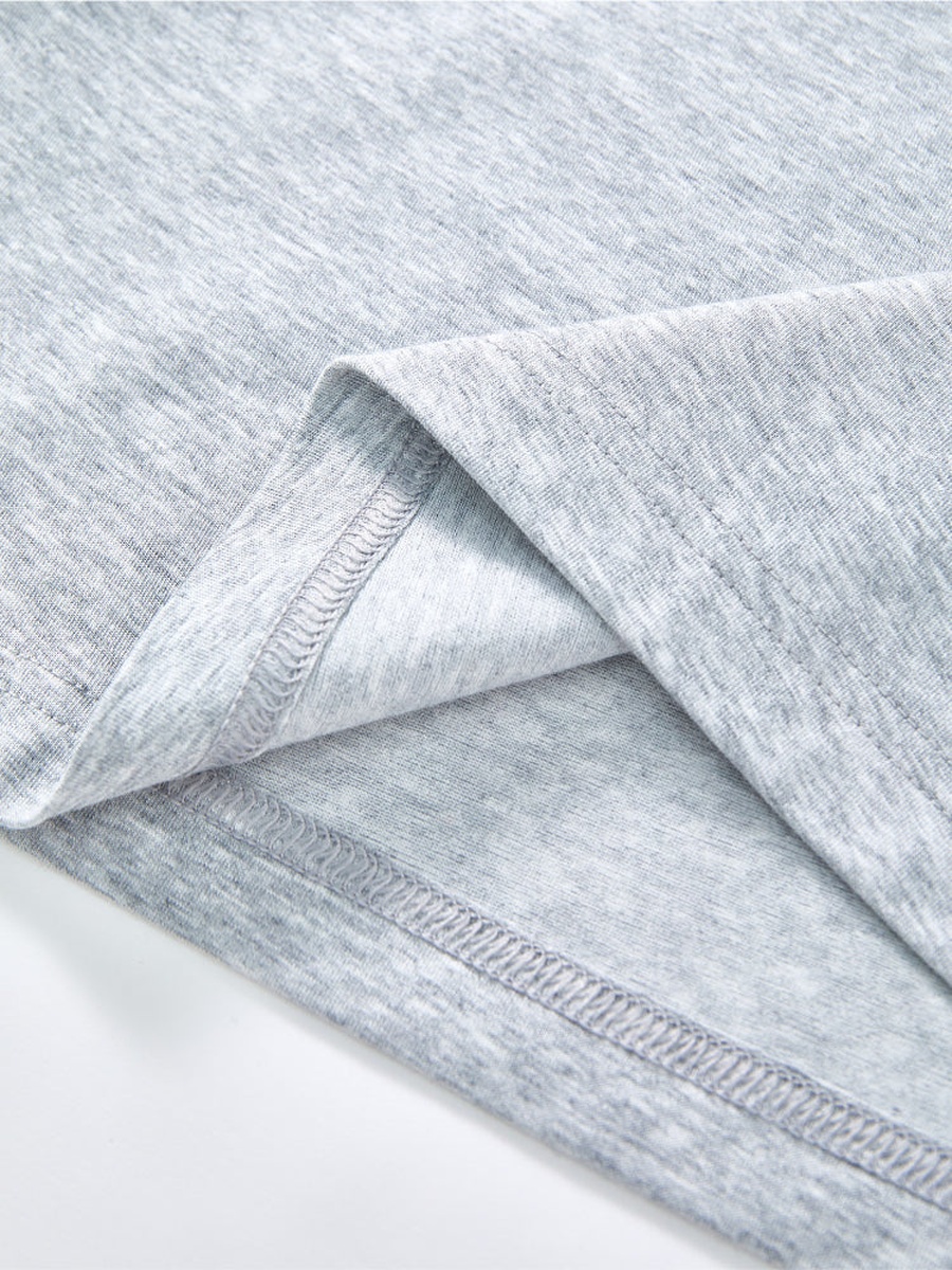 Short Sleeve V-Neck T-Shirt with Front Print