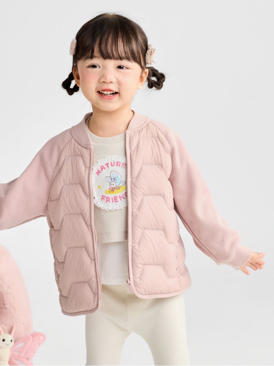 Quilted Bomber Jacket with Front Zipper