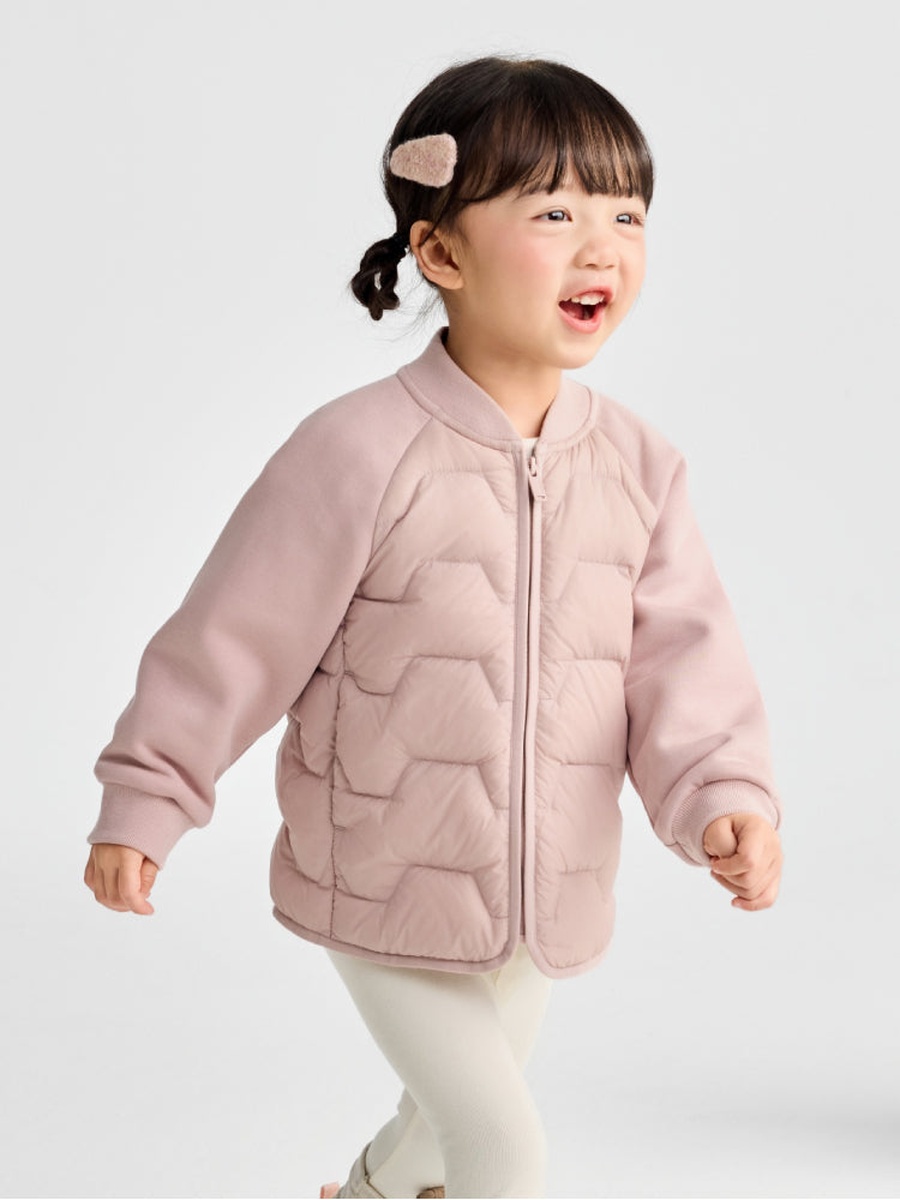 Quilted Bomber Jacket with Front Zipper