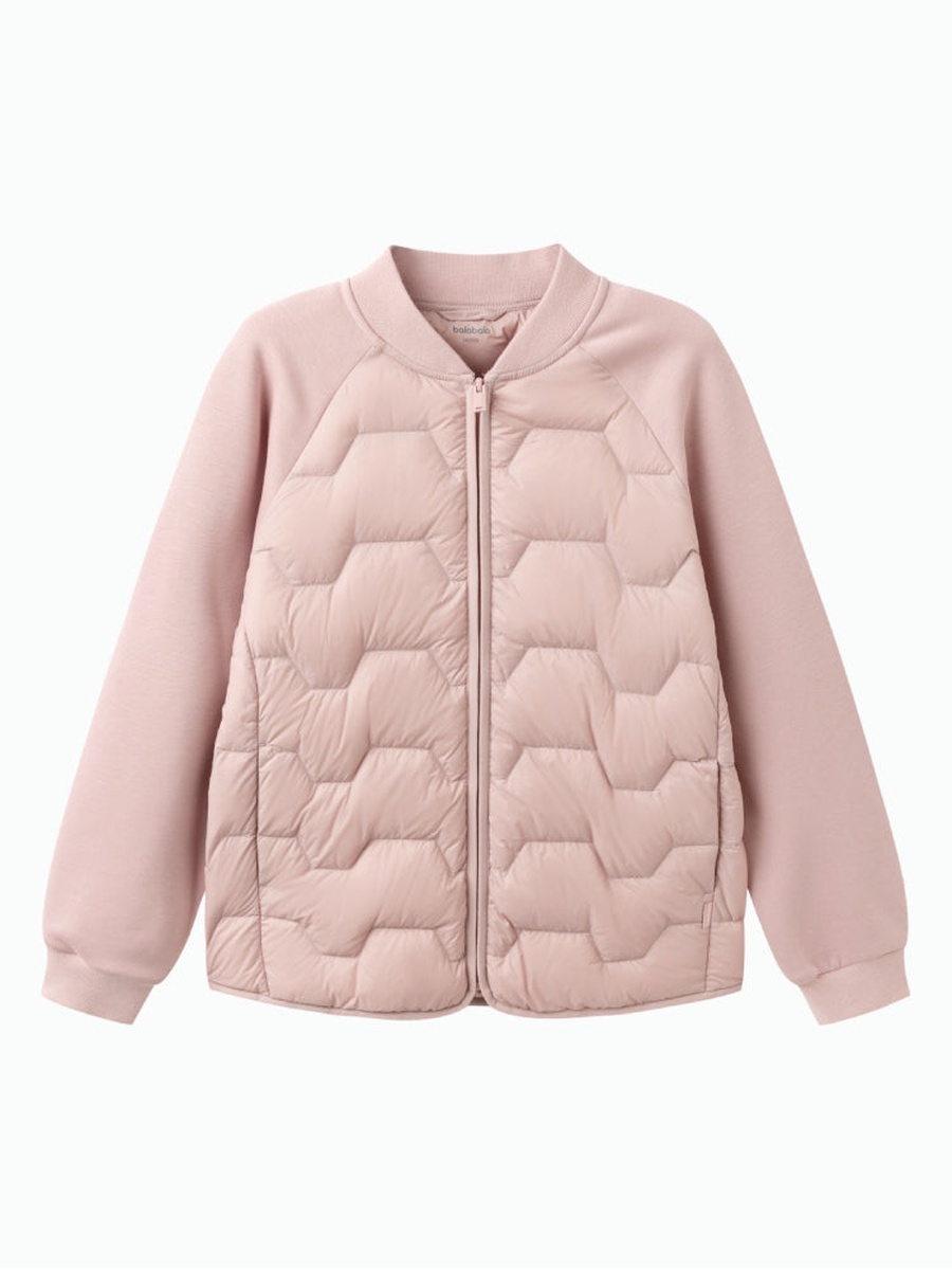 Quilted Bomber Jacket with Front Zipper
