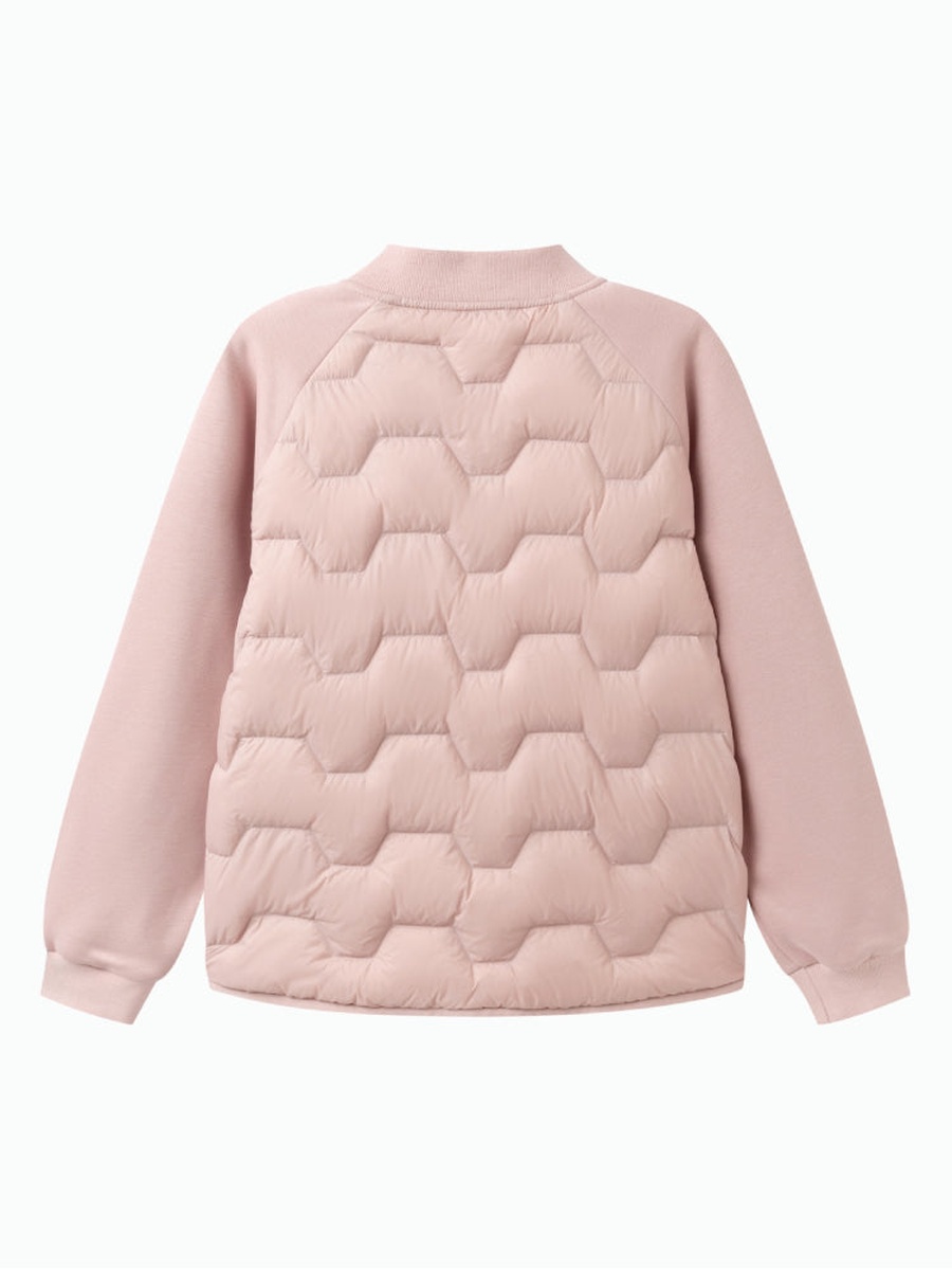 Quilted Bomber Jacket with Front Zipper