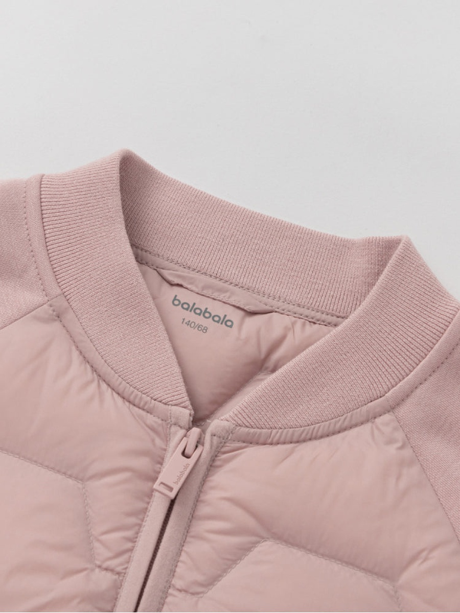 Quilted Bomber Jacket with Front Zipper