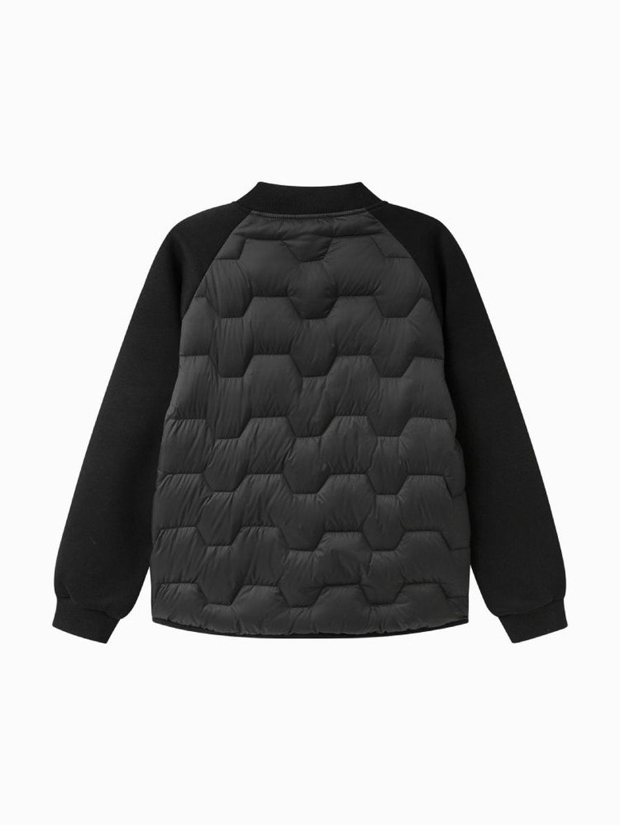 Quilted Bomber Jacket with Front Zipper