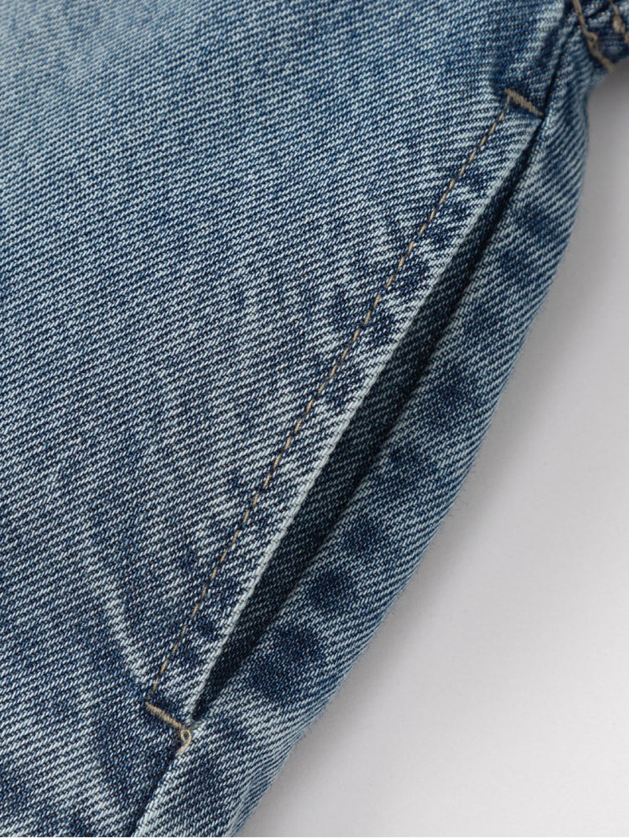 Denim Jacket with Faux Shearling Collar