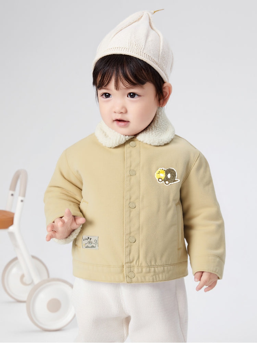 Jacket with Faux Fur Collar