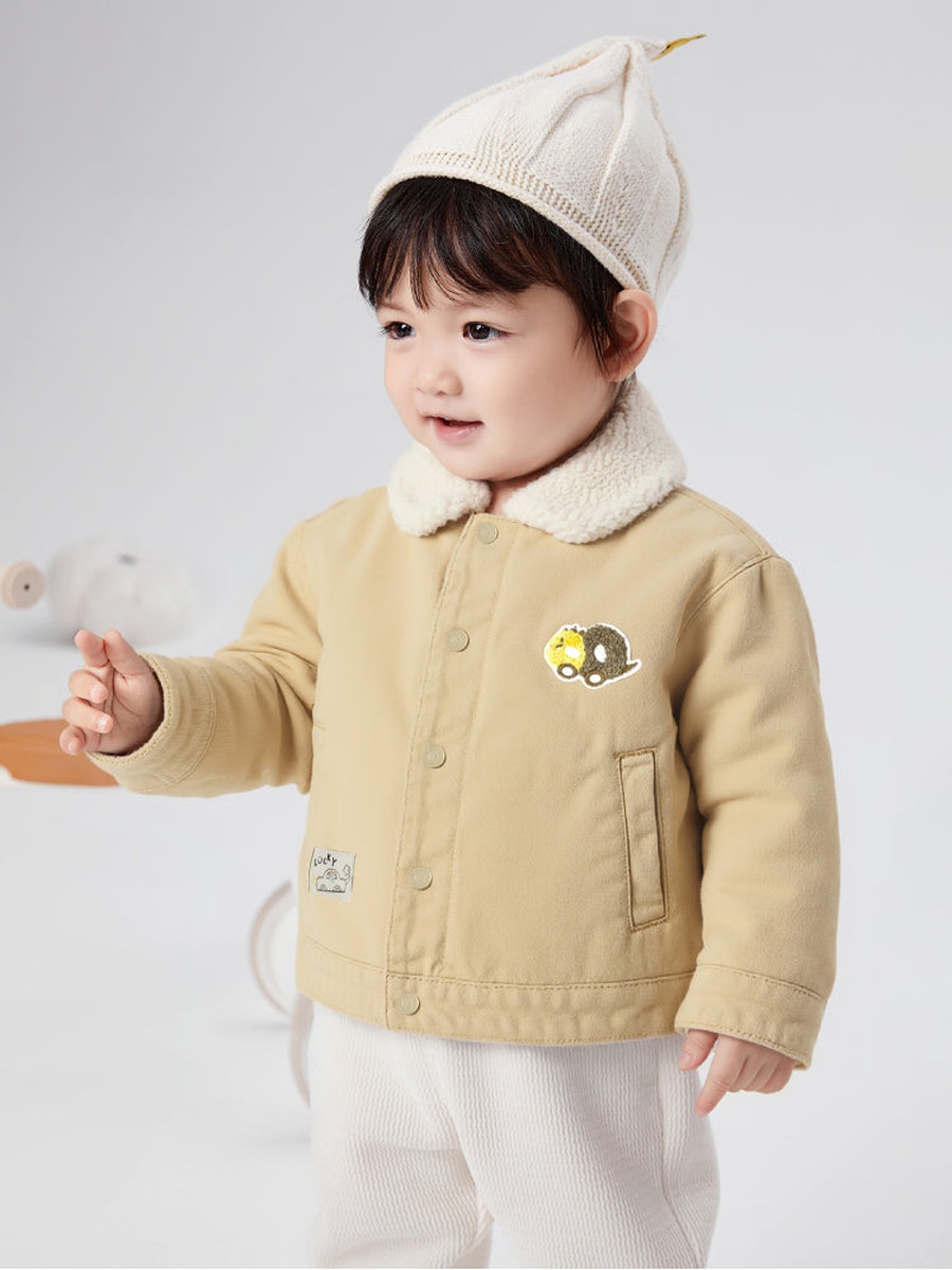 Jacket with Faux Fur Collar