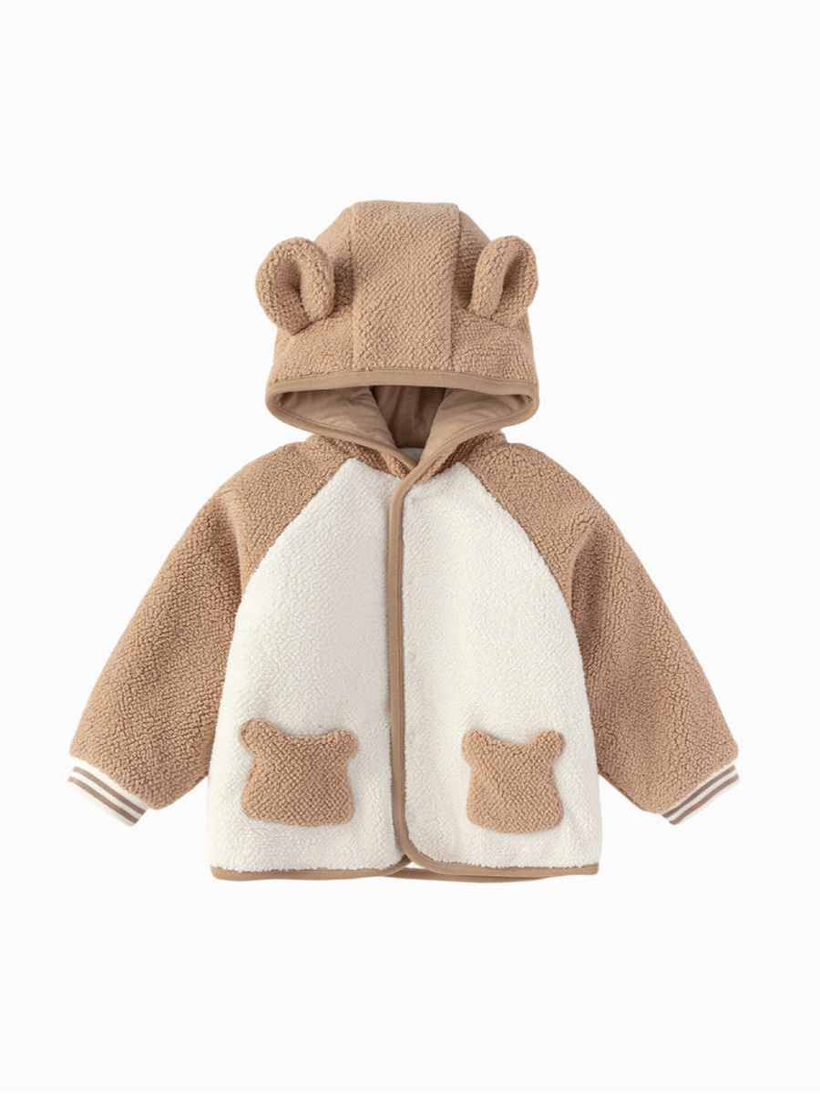 Fleece Jacket with Hood and Front Pockets