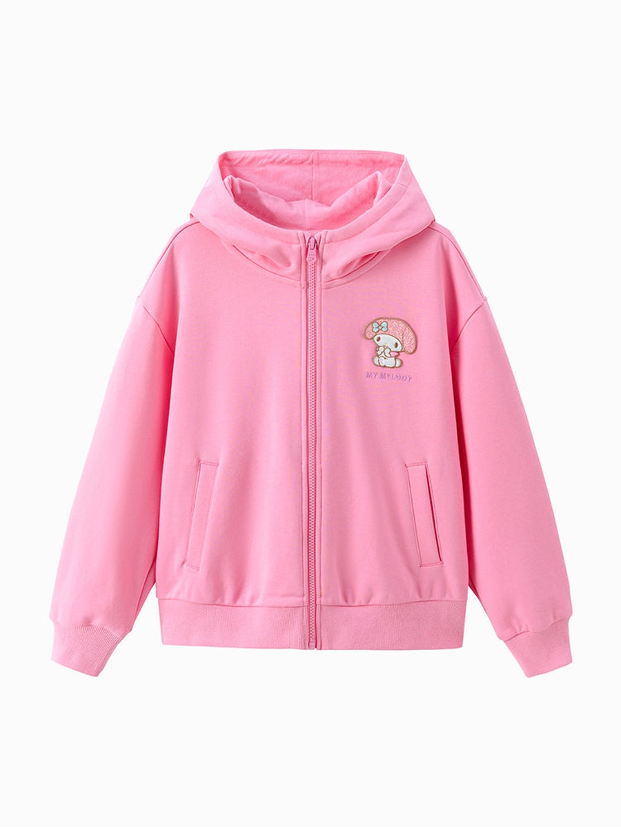 Zip-Through Hoodie with Embroidery