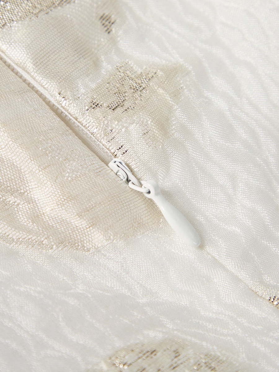 Dress with Metallic Thread Pattern