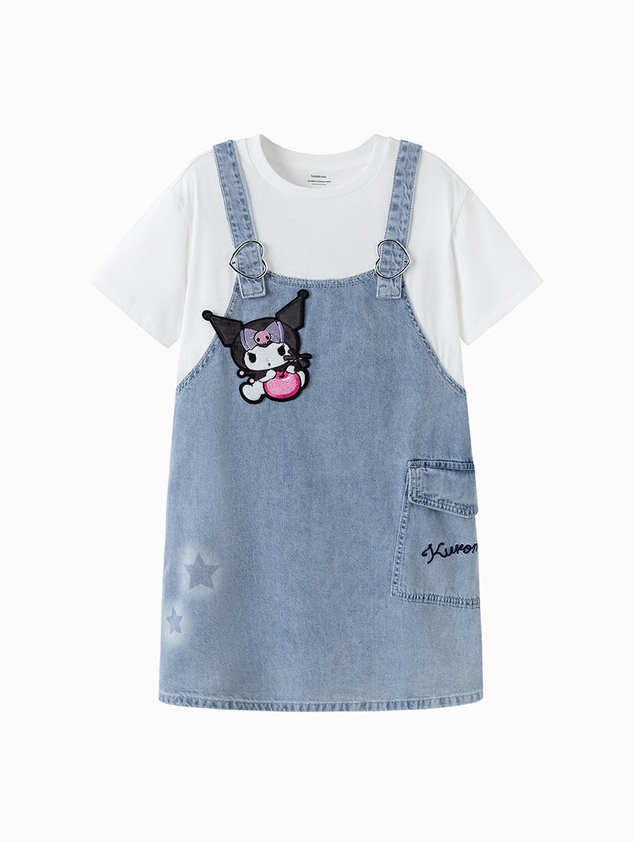 Contrast Denim Dress