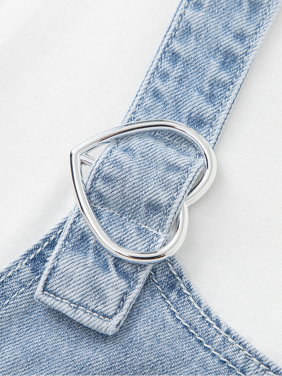 Contrast Denim Dress