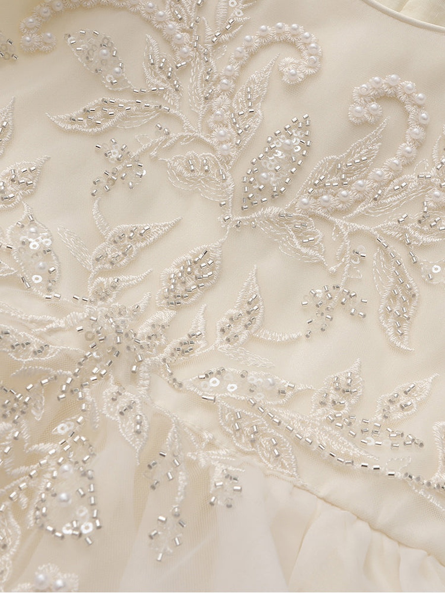 Ruffled Dress with Embroidery
