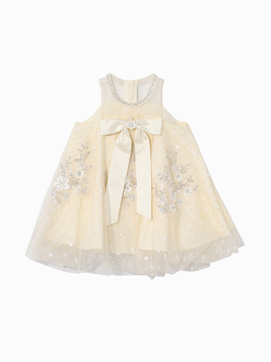 Printed Dress with Sequins