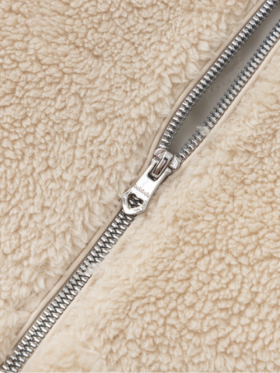 Fleece Hooded Jacket with Zip Closure