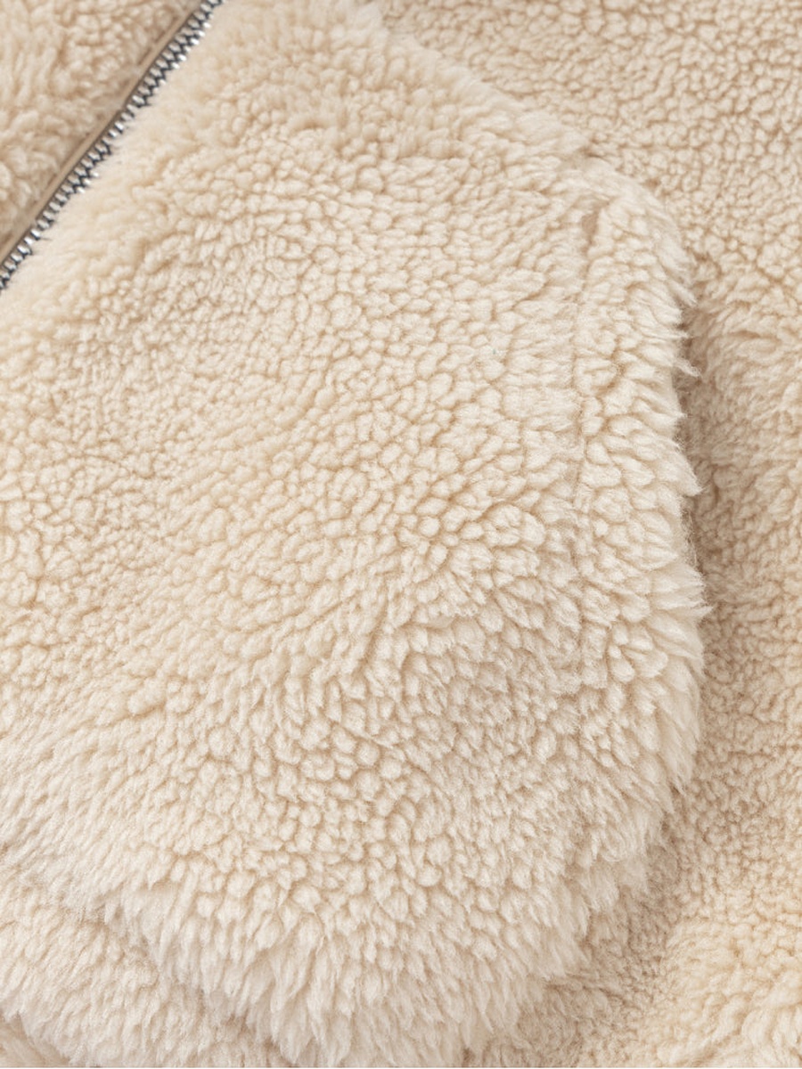 Fleece Hooded Jacket with Zip Closure
