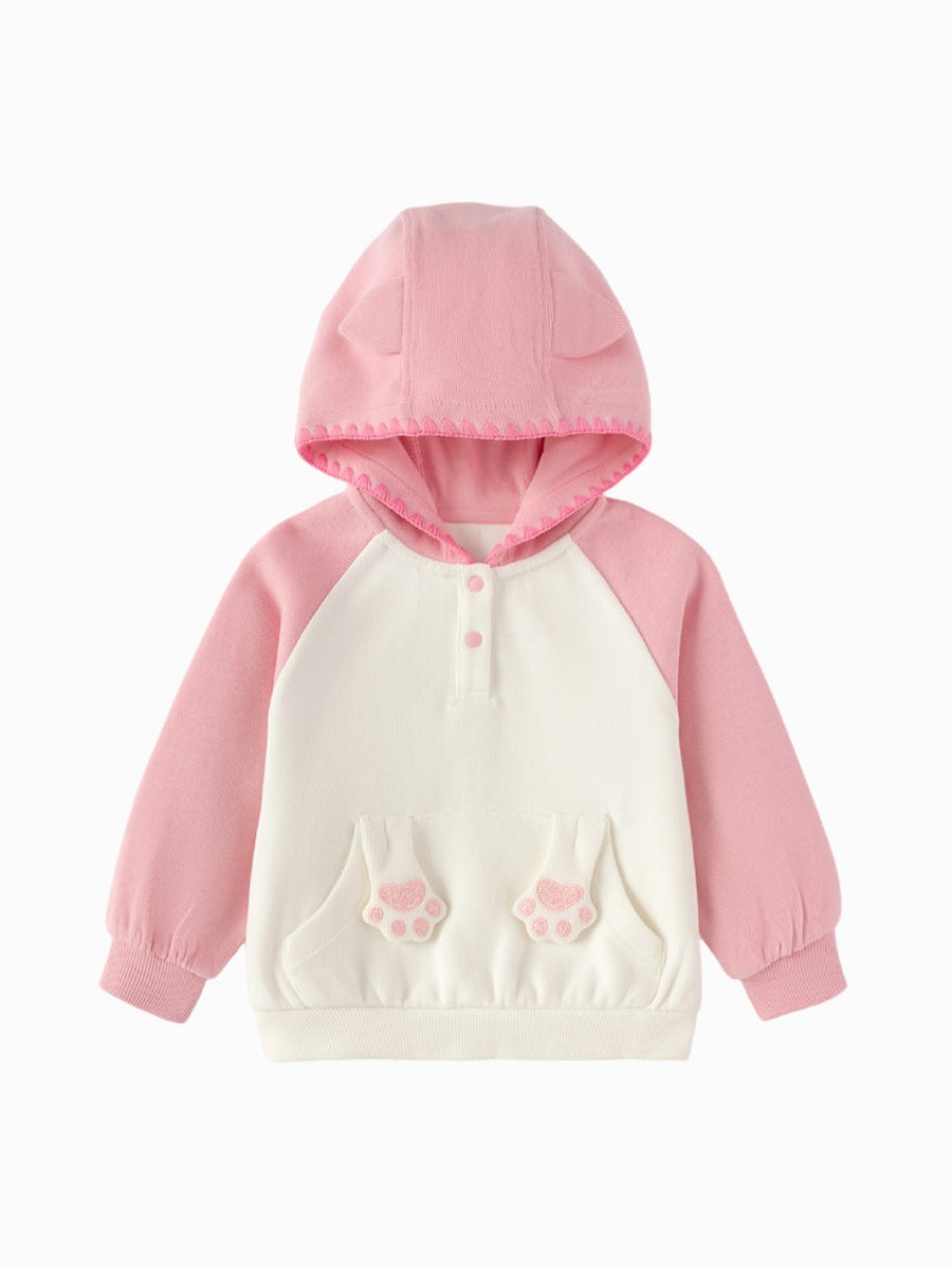 Hooded Sweatshirt with 3D Ears and Paw