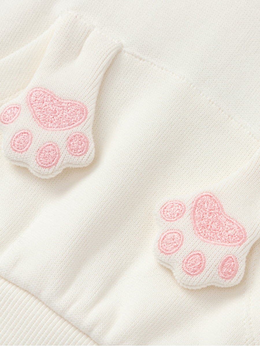 Hooded Sweatshirt with 3D Ears and Paw