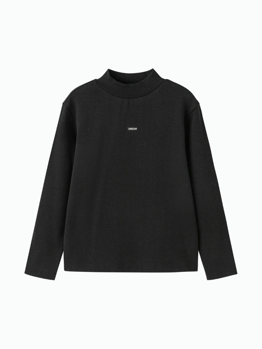 Long Sleeve T-Shirt with Mock Neck