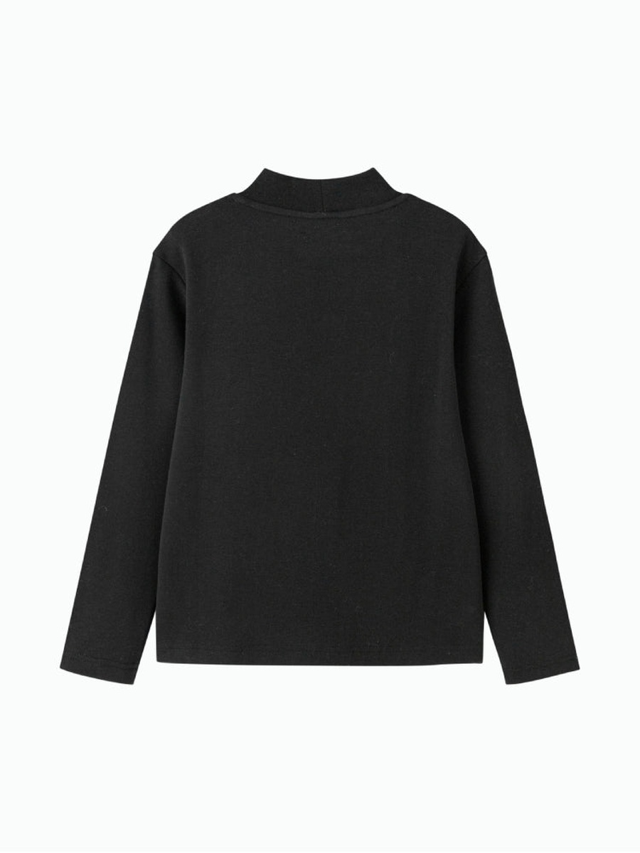 Long Sleeve T-Shirt with Mock Neck