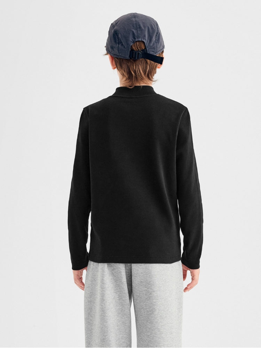 Long Sleeve T-Shirt with Mock Neck