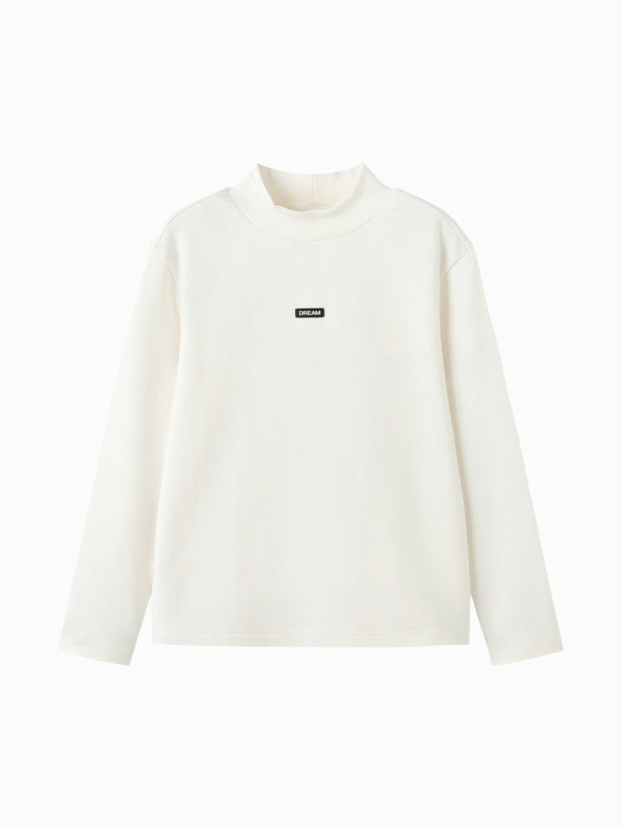 Long Sleeve T-Shirt with Mock Neck