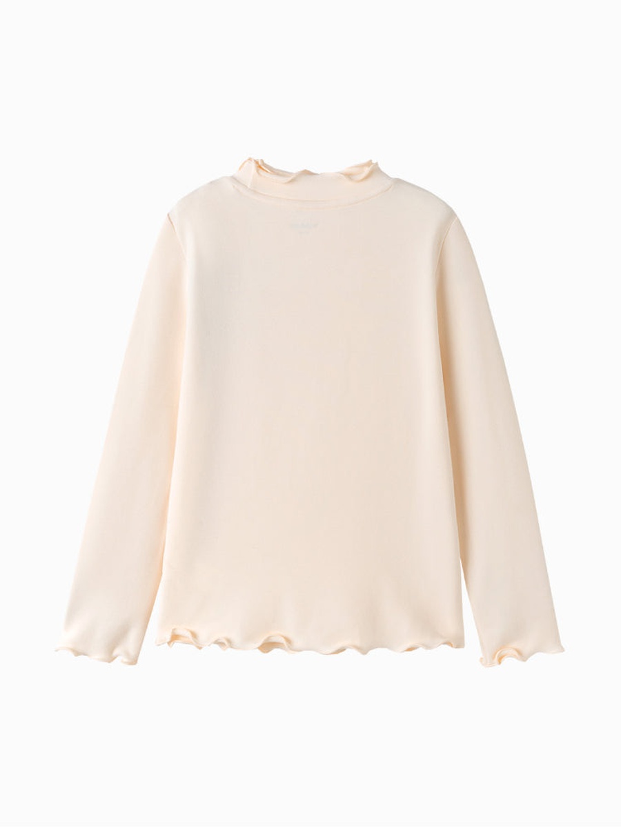 Long Sleeve Top with Ruffled Neckline
