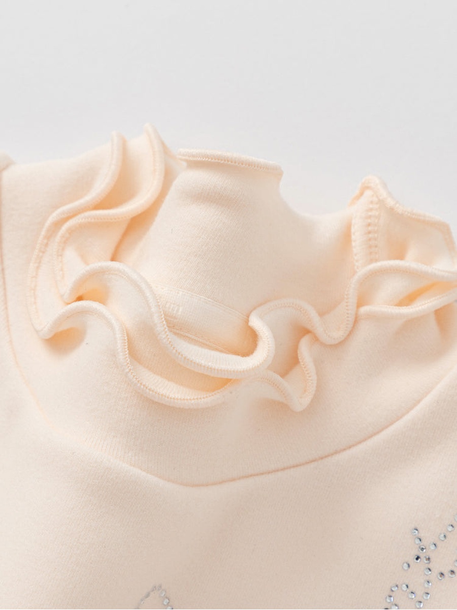 Long Sleeve Top with Ruffled Neckline