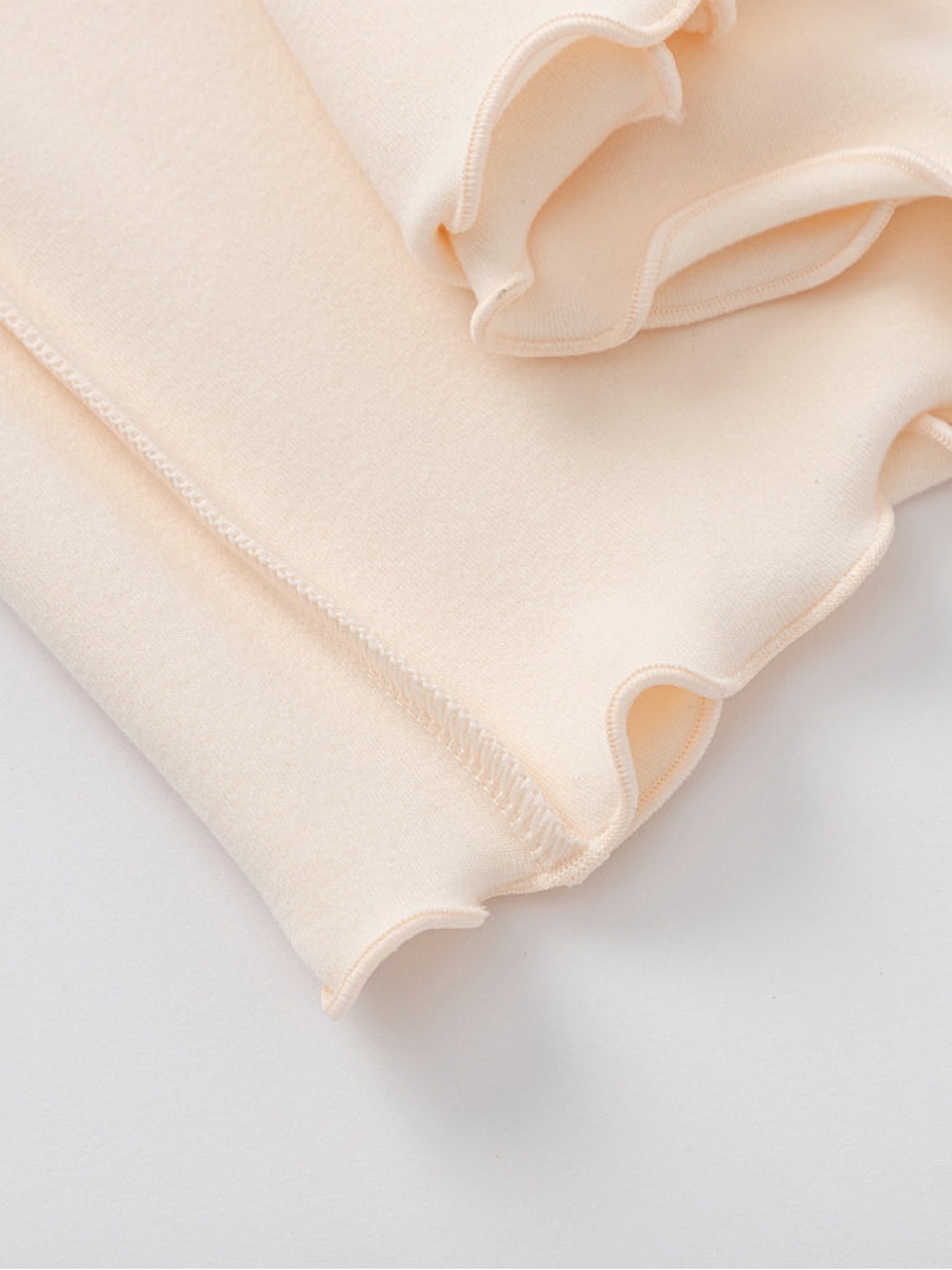 Long Sleeve Top with Ruffled Neckline