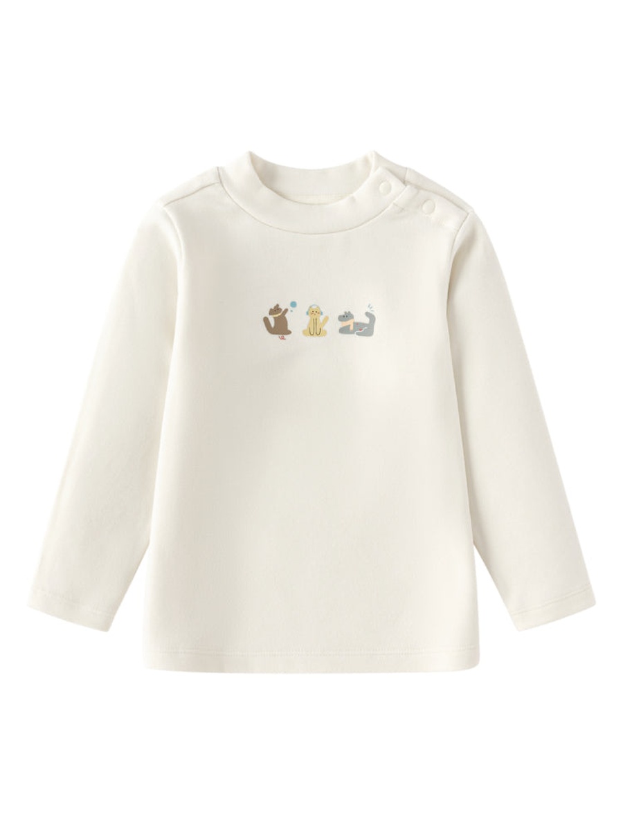 Long Sleeve T-Shirt with Front Embroidery