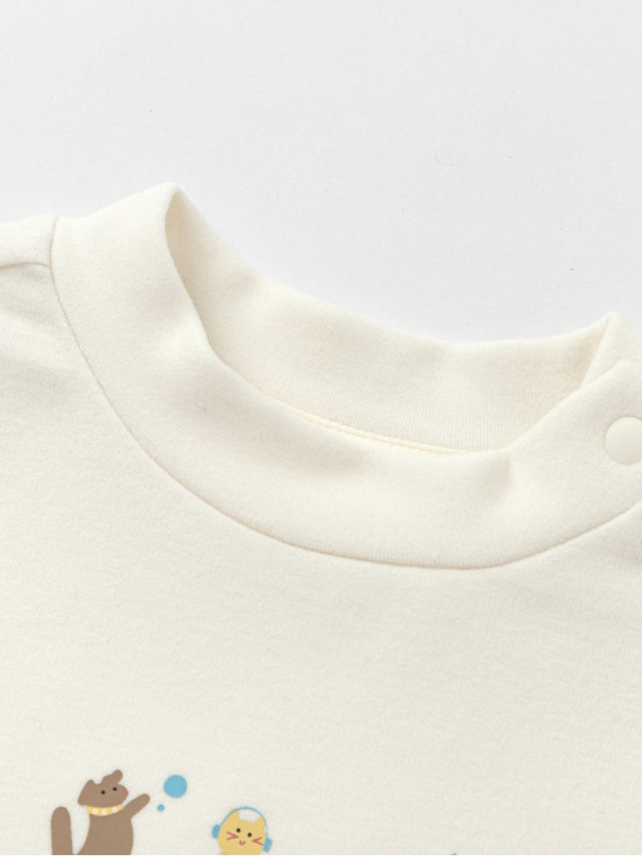 Long Sleeve T-Shirt with Front Embroidery