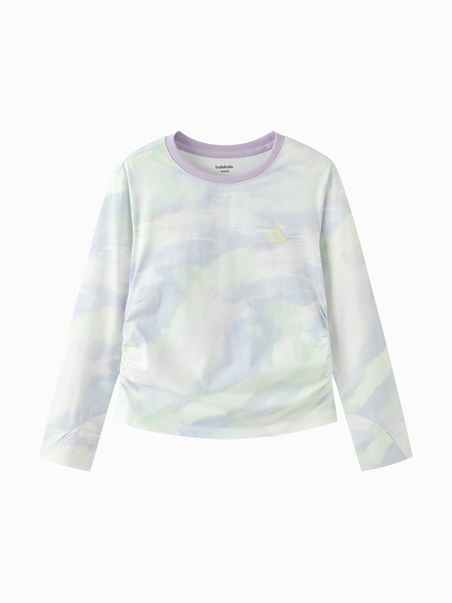 Long Sleeves Tie-Dye Printed Top