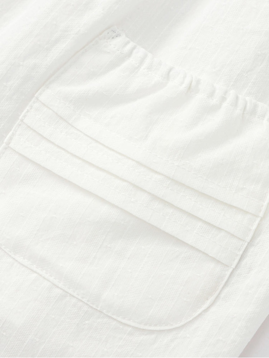 Shirt with Embossed Butterfly Collar