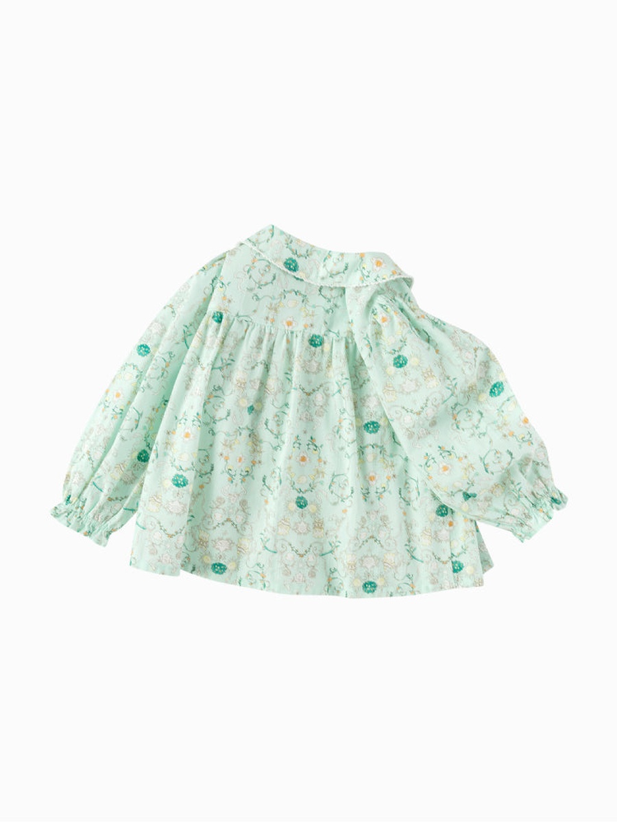 Floral Shirt with Peter Pan Collar
