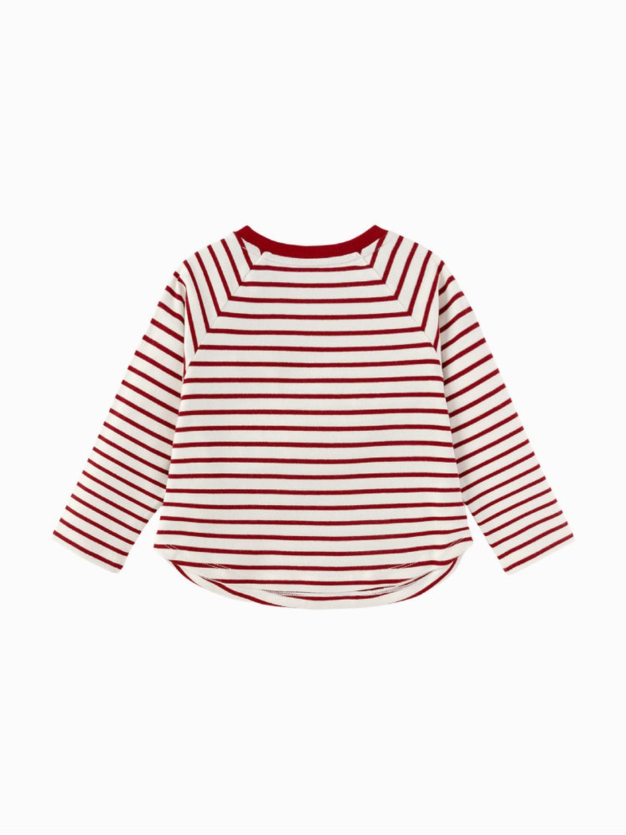Striped Long Sleeve Top with Character Detail