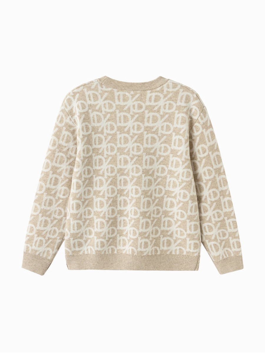 Knit Sweater with All-Over Pattern