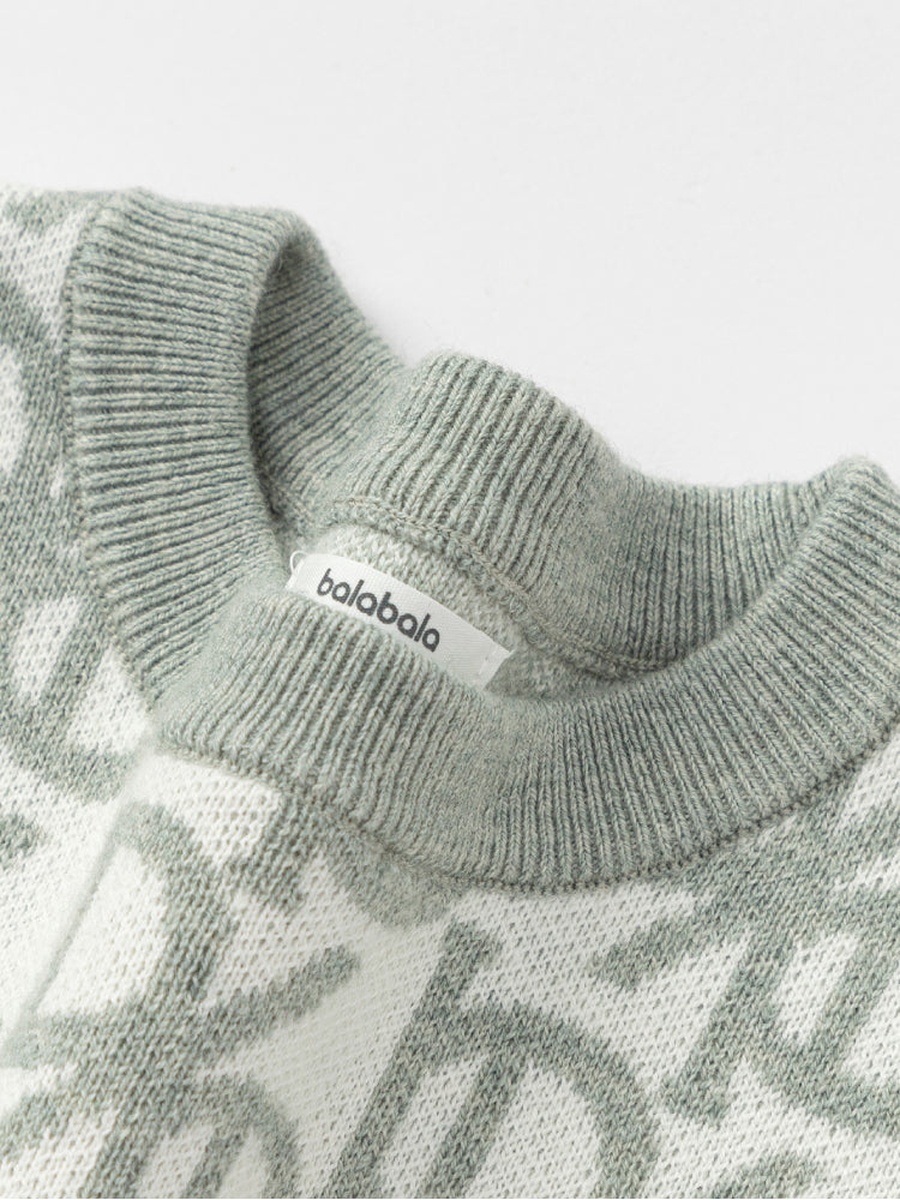 Knit Sweater with All-Over Pattern