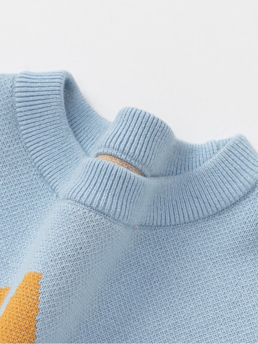 Knit Sweater with Tom and Jerry Design