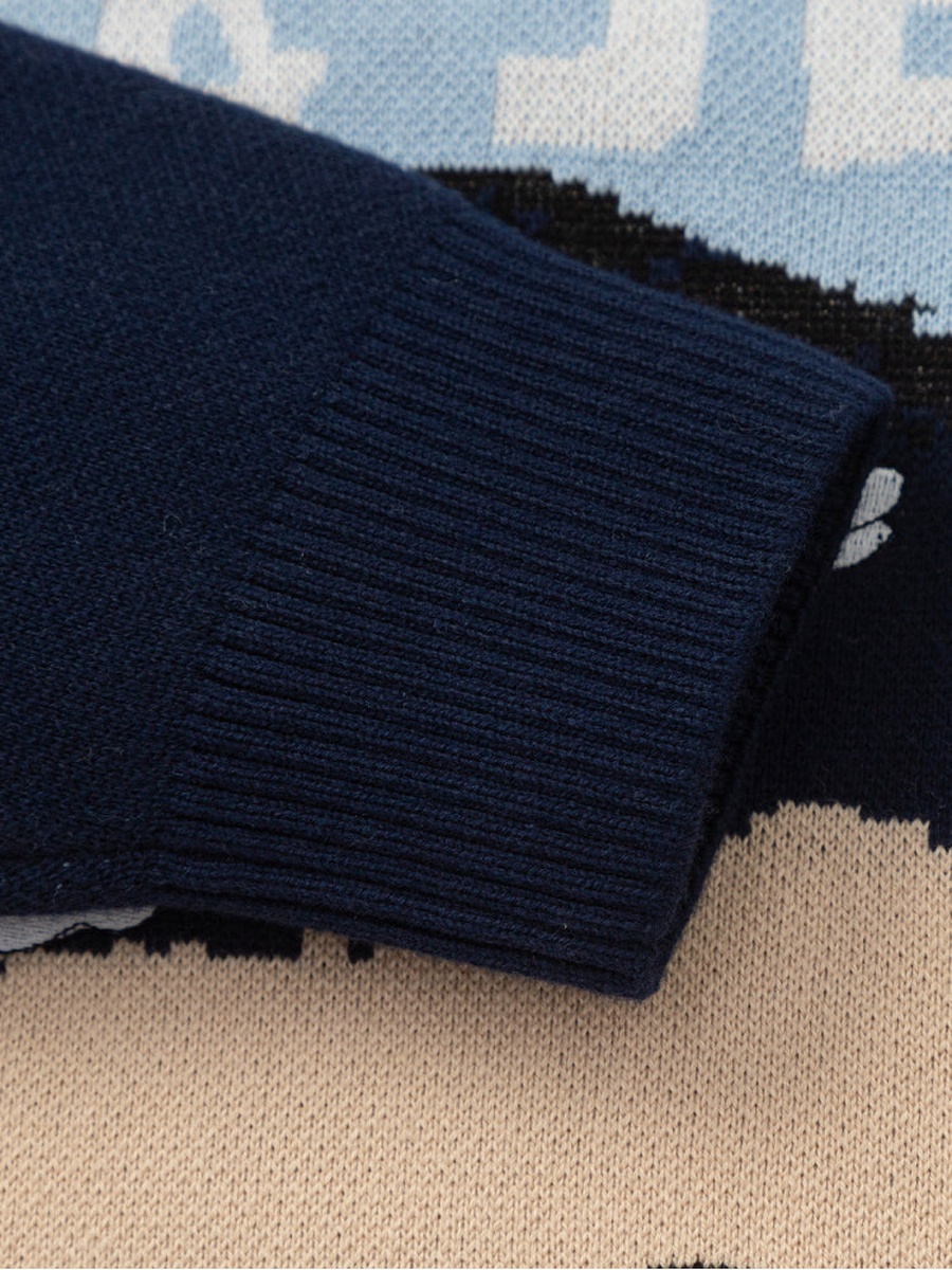Knit Sweater with Tom and Jerry Design