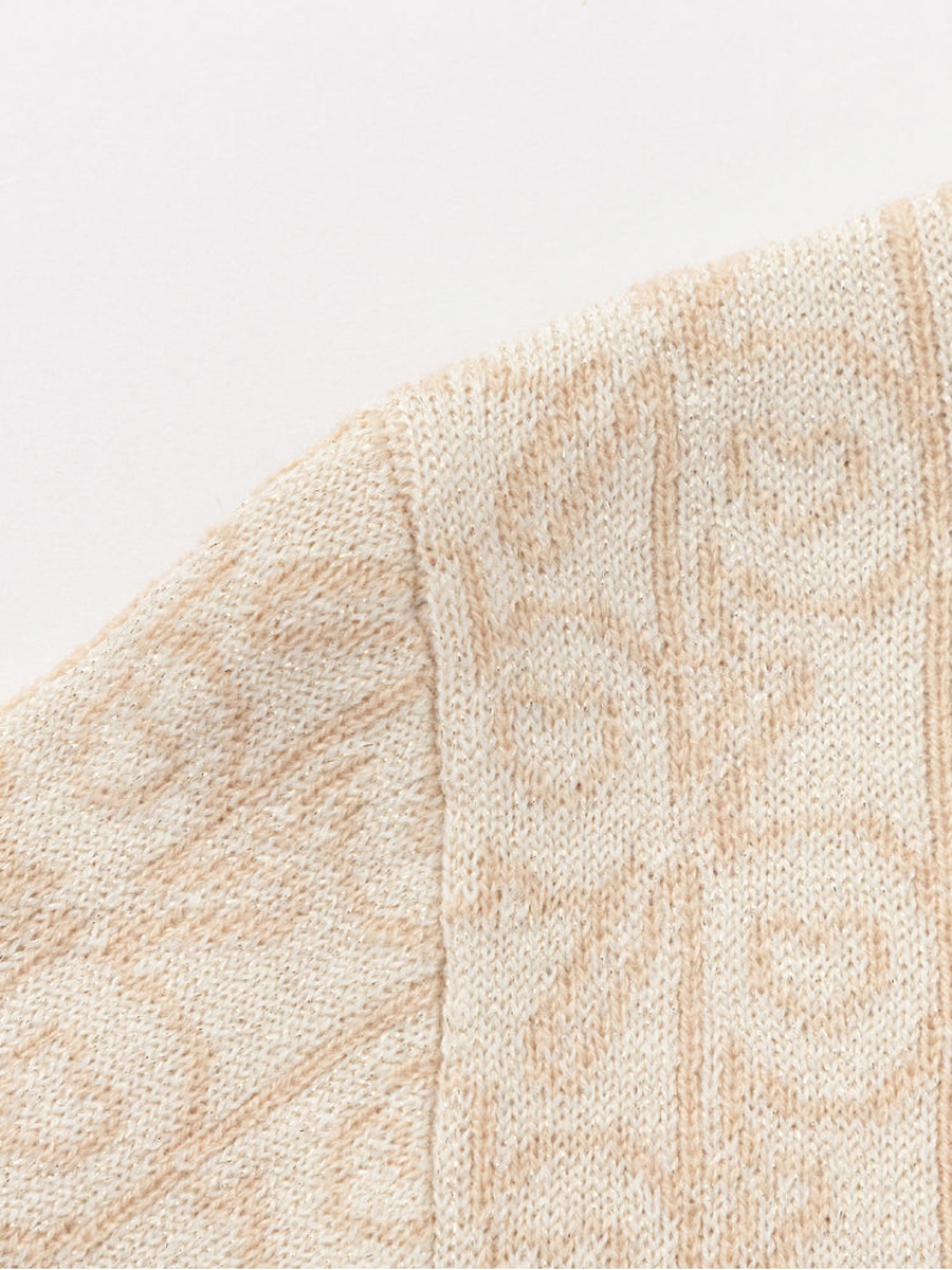Knitted Cardigan with Bow Detail