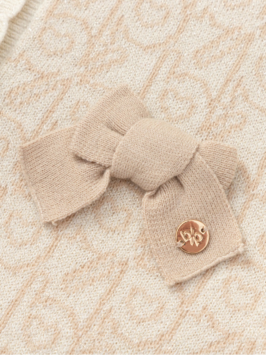 Knitted Cardigan with Bow Detail