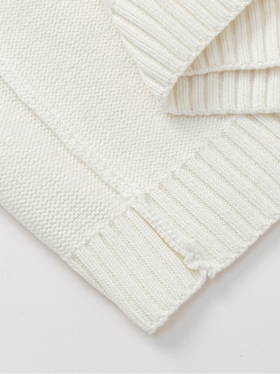 Knitted Sweater with Front Cartoon Design