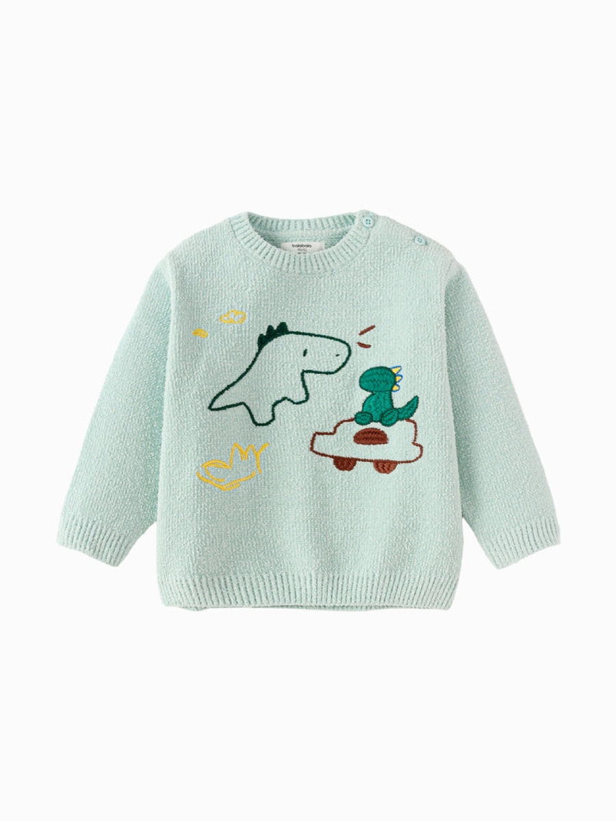 Knitted Sweater with Front Design
