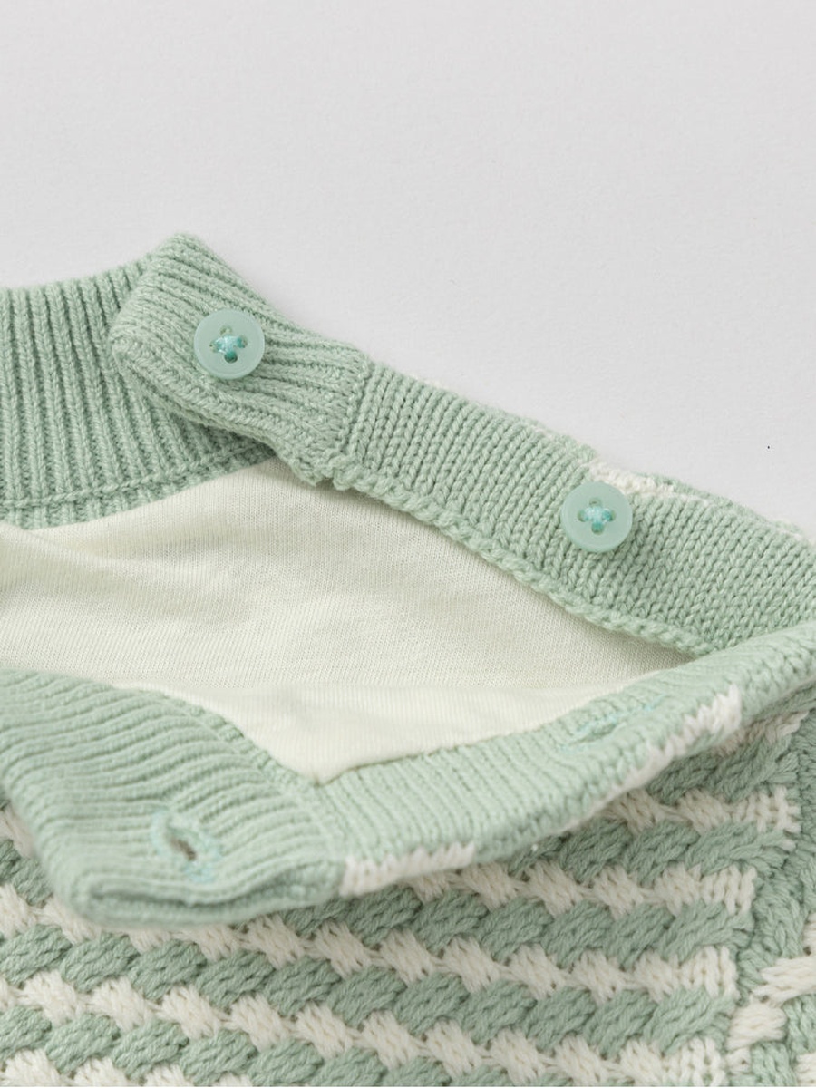 Knitted Sweater with Patterned Detail
